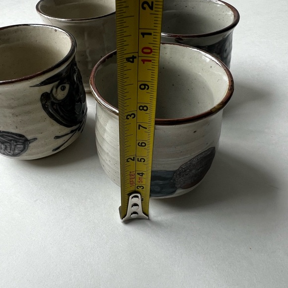 Set of 4 Vintage Owl Cups - Picture 11 of 13